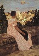 Frederic Bazille The Pink Dress oil painting on canvas
